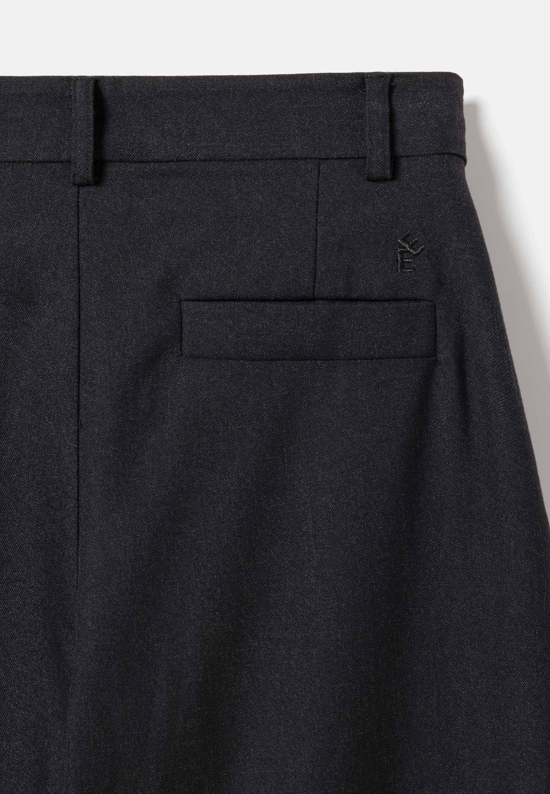Elvine Admira Pants Black Melange Damen Bundfaltenhose schwarz